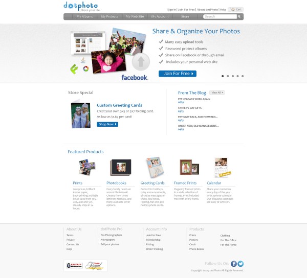New dotPhoto Homepage